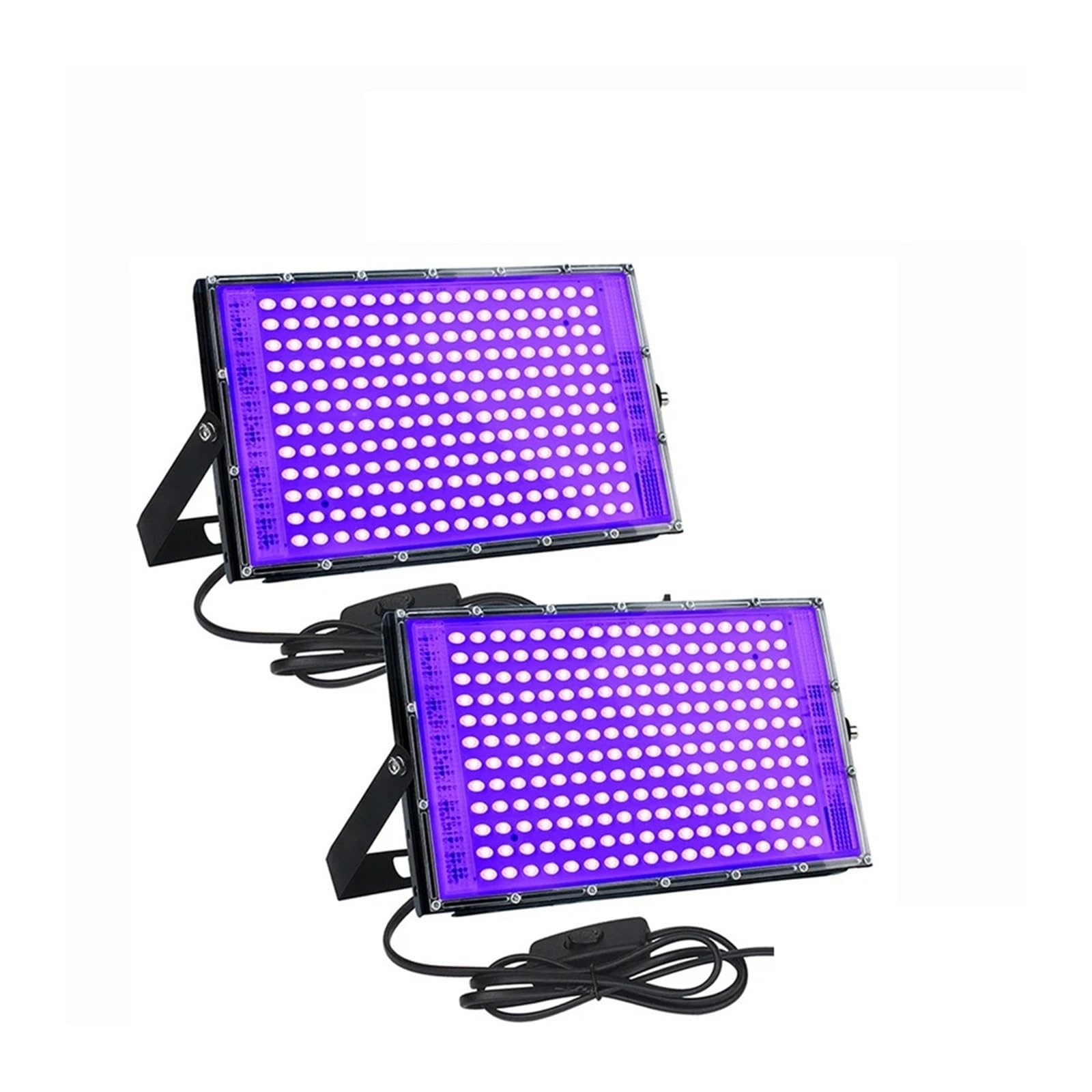 OUHFCASN 300W LED UV Flood Light - 216 LED Ultraviolet Stage Lamp 395nm for Fluorescent Black Light DJ Disco Party Backlight, Gel Nail and Curing (2 Packs)