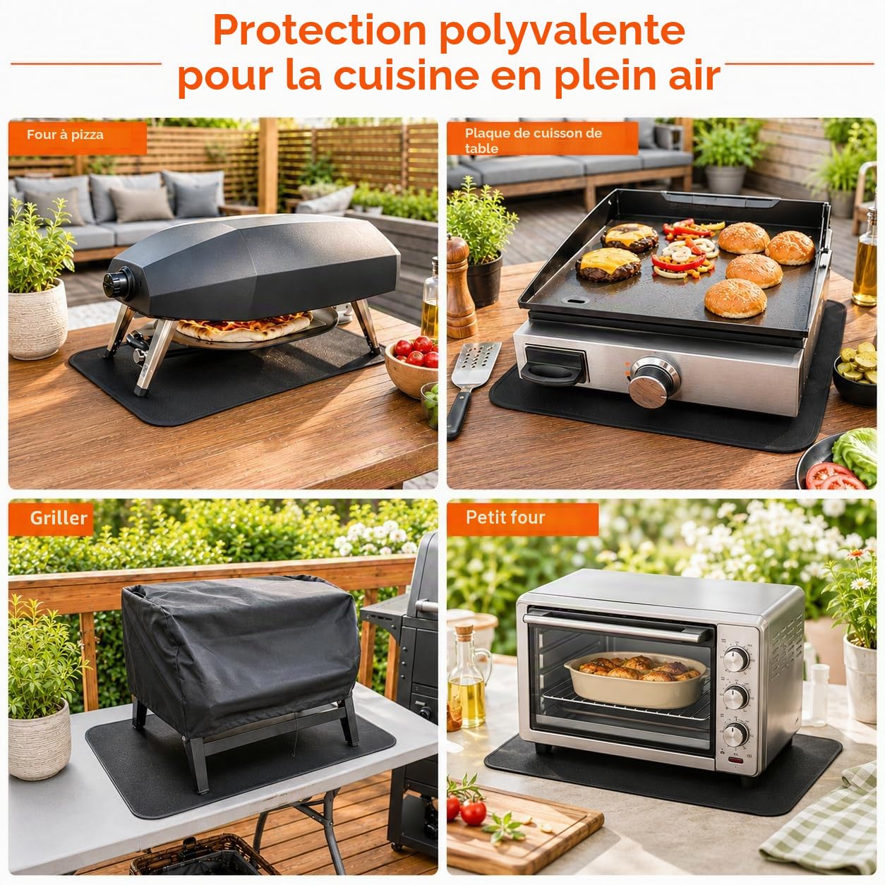 Tapis de barbecue ignifuge et imperméable Blackstone - 61 x 79 cm