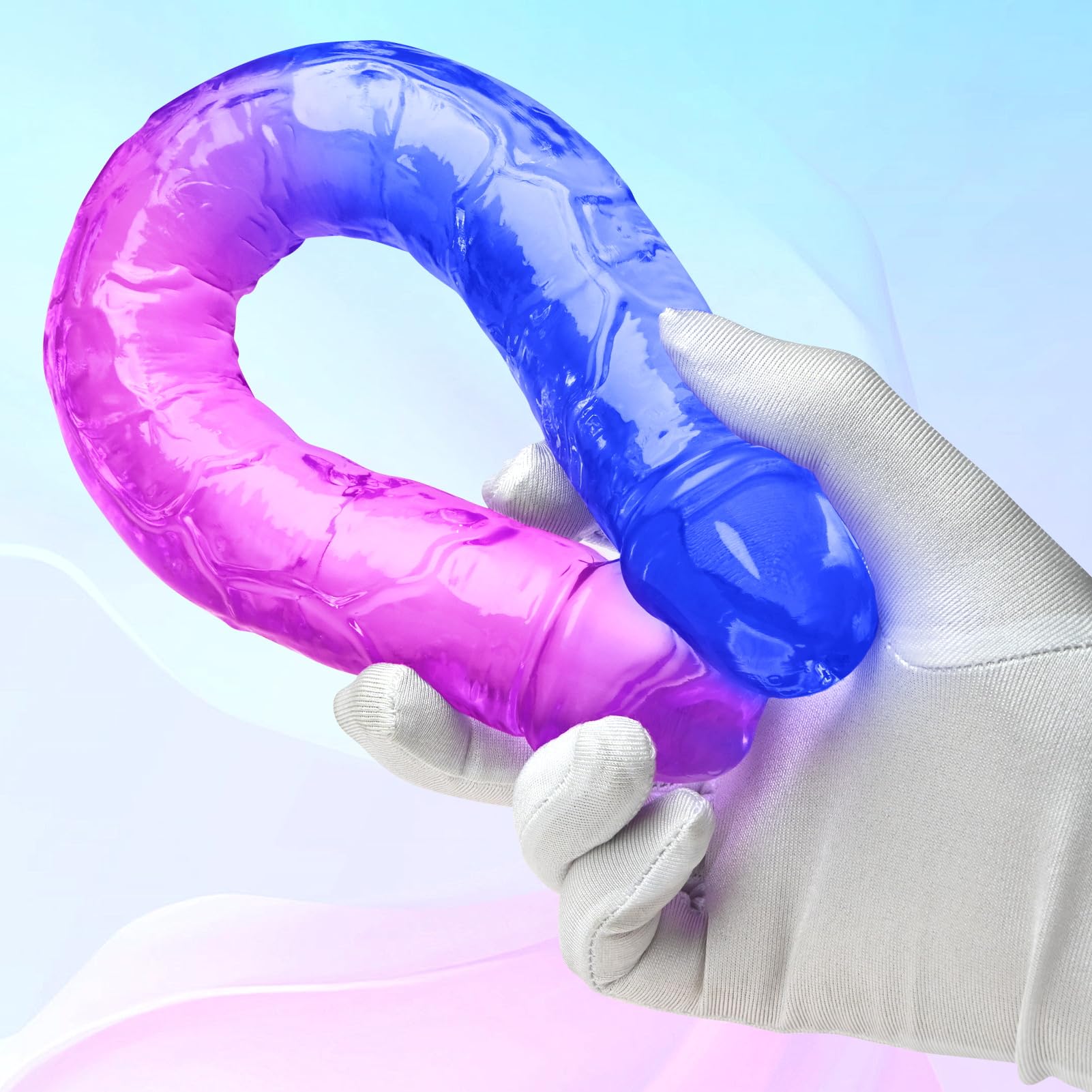 Sextoy Double Gode 45cm - Bleu Jelly - Anal Et Vaginal - Neuf
