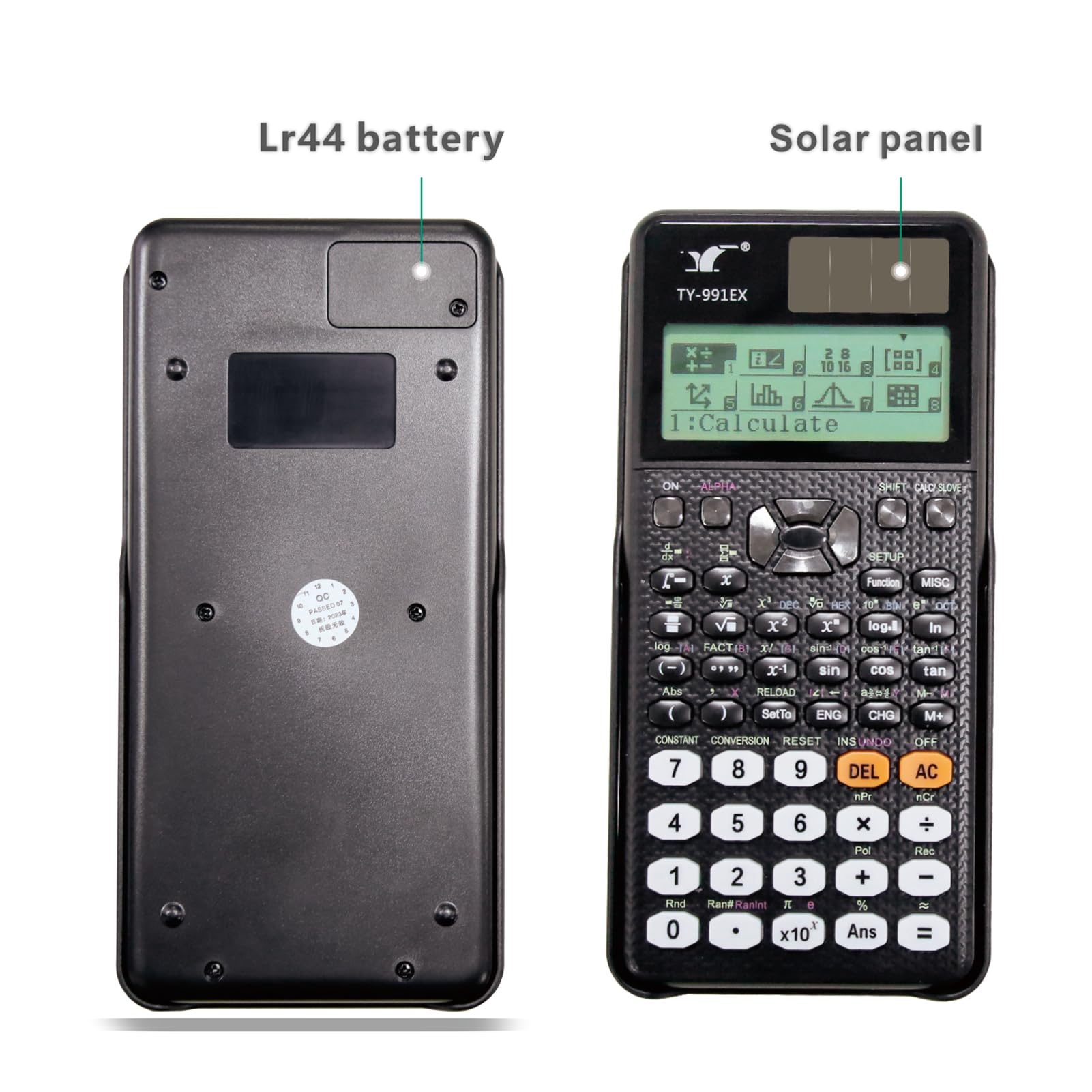 Canon LS-125KB-OR, Scientific Calculator, Suitable for School and Business, Dual Power Battery, Tax Calculations and Grand Total Function, Large Flat Display and Keys