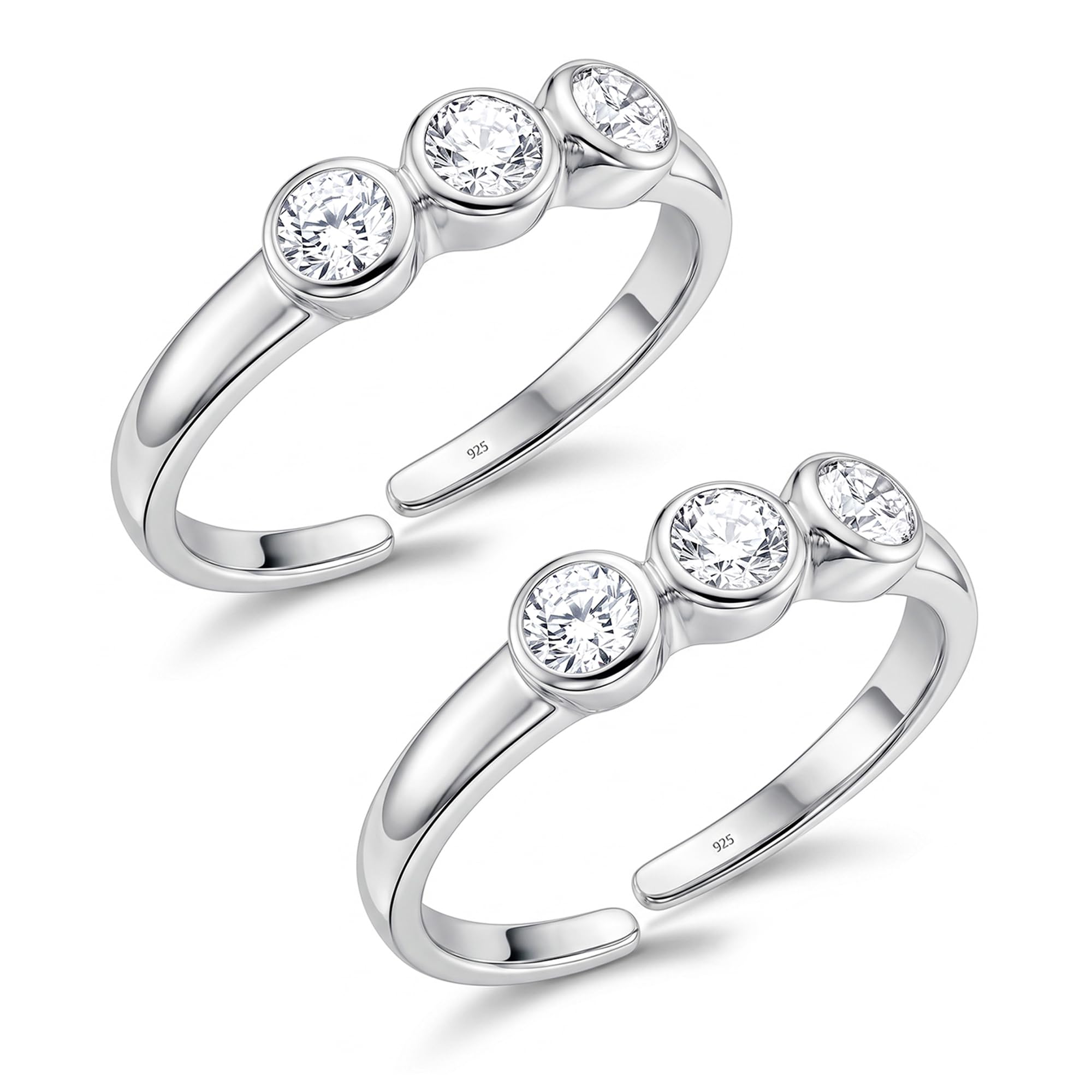 truesilver acpl Women's 925 Sterling-Silver Classic Toe Ring BIS Hallmarked-picture-11