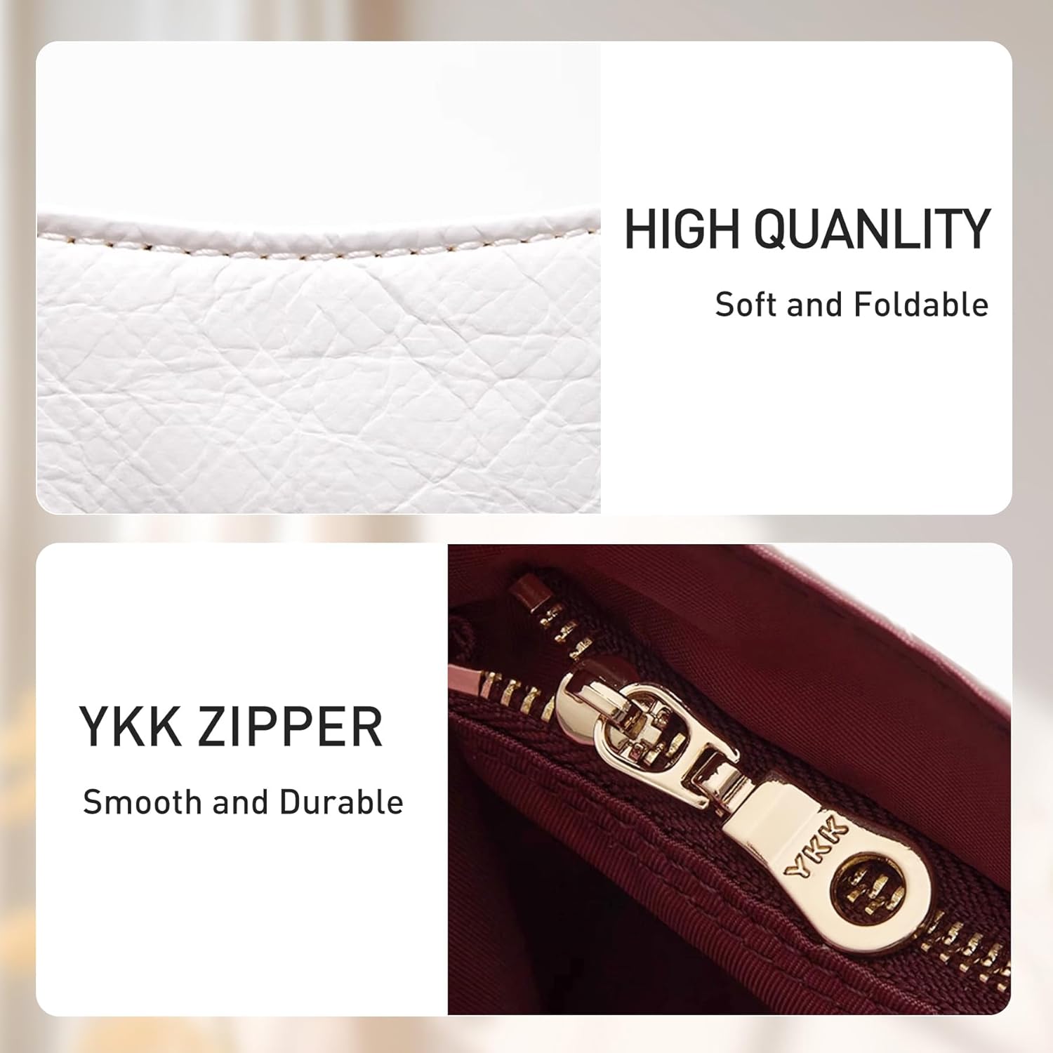 Doxo Purse Organizer Insert for Lv Boulogne, Upgraded Lightweight Zipper Bag Insert with 7 Compartments, Custom Fit Inside Handbag Divider Shaper Accessories, White&Red - Image 6