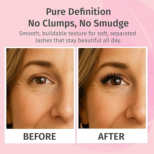 Miniatura 3 de Reviva Labs Máscara hipoalergénica negra para ojos sensibles y mujeres mayores, rímel suave, voluminizadora y alargadora para mujeres mayores de 50