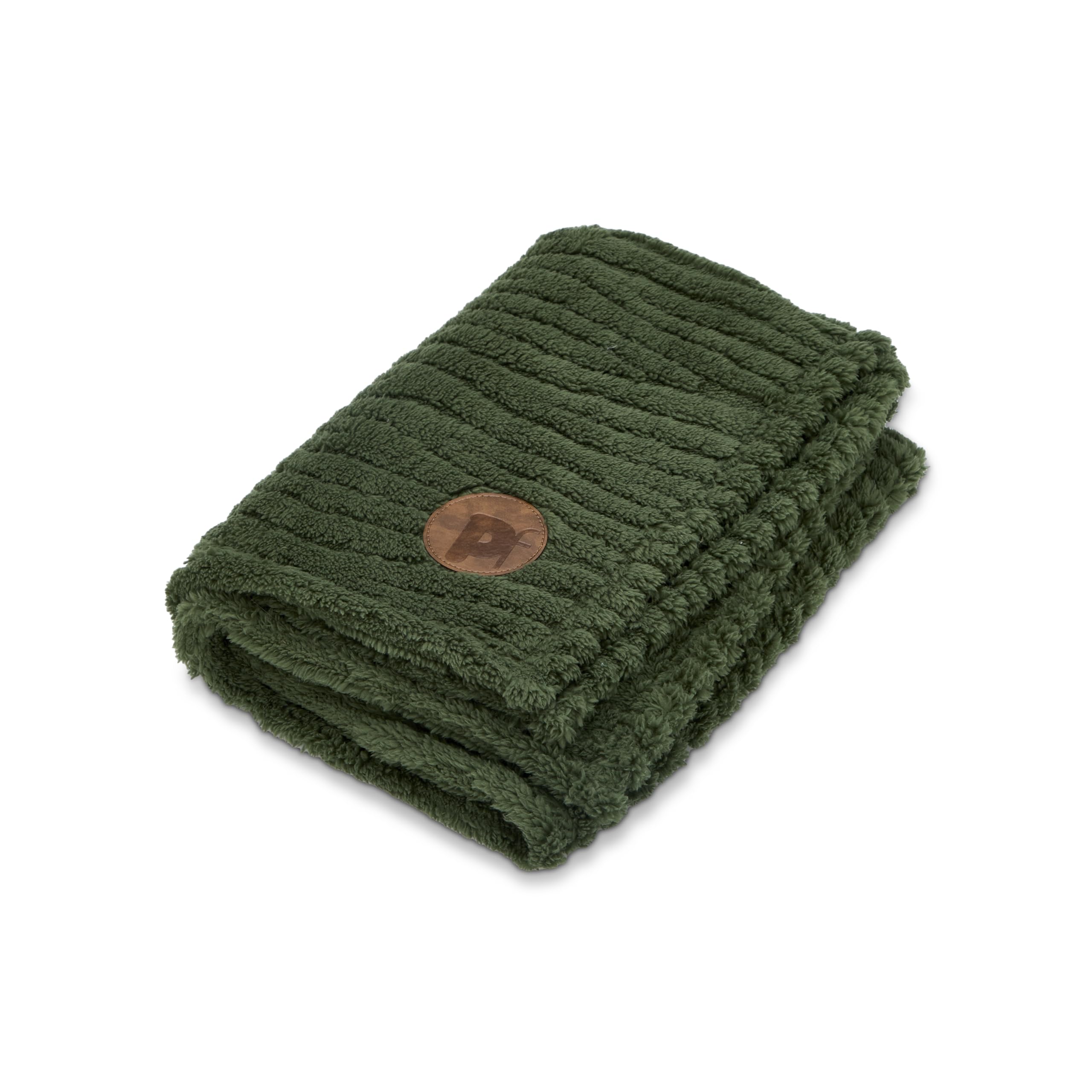 Petface Textured Fleece Luxurious Pet Blanket for Dogs & Cats, Machine Washable Comforter, Green, 100 x 70 cm (Pack of 1)
