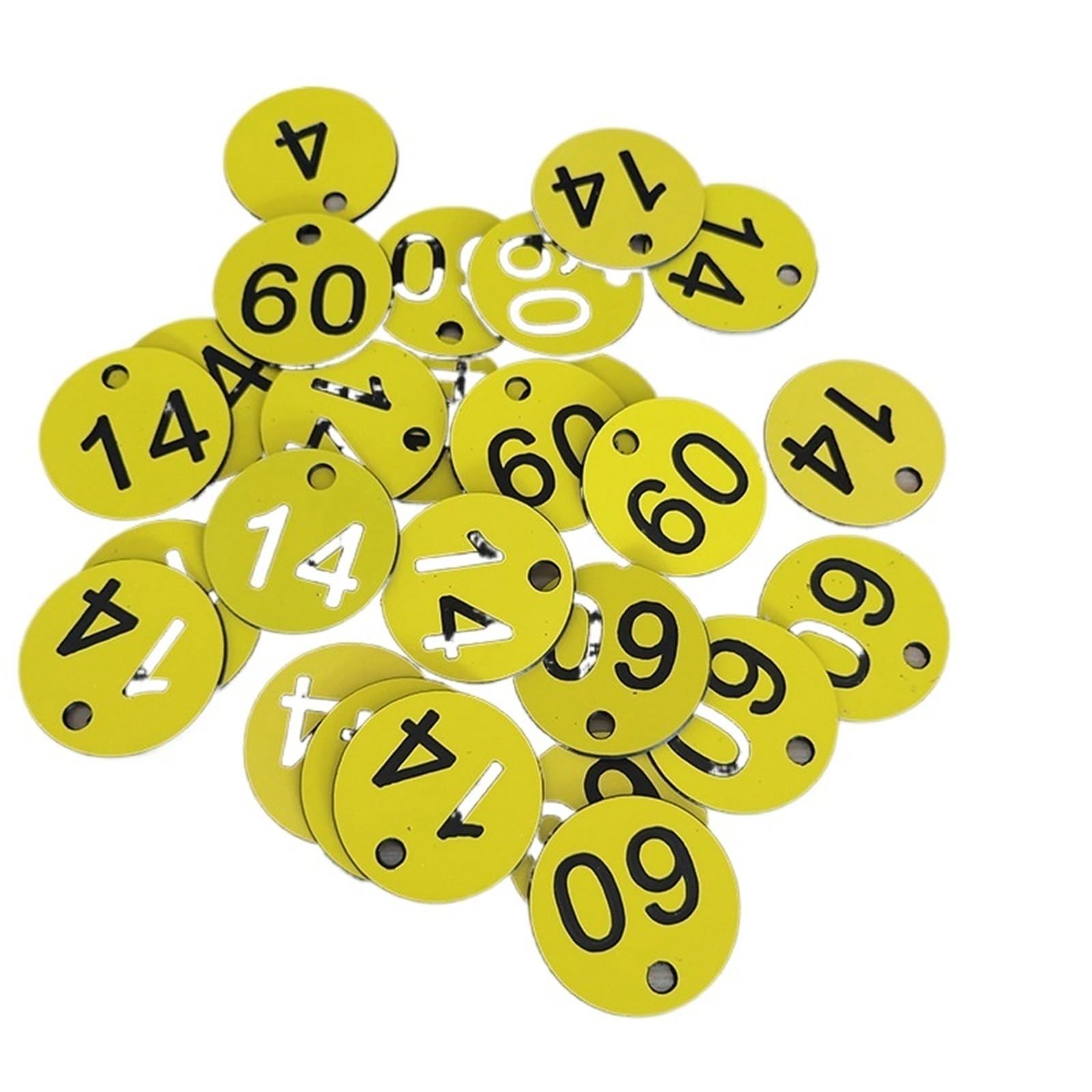 Plastikowe zawieszki z numerami Cyfrowy brelok do kluczy Wielokolorowy 100 szt. 1-100(Color 4)