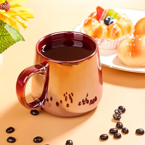 Miniatura 2 de Taza de café de cerámica de 15 onzas para café con leche, capuchino, cacao, moca, té, día de San Valentín, cumpleaños, regalos de agradecimiento al