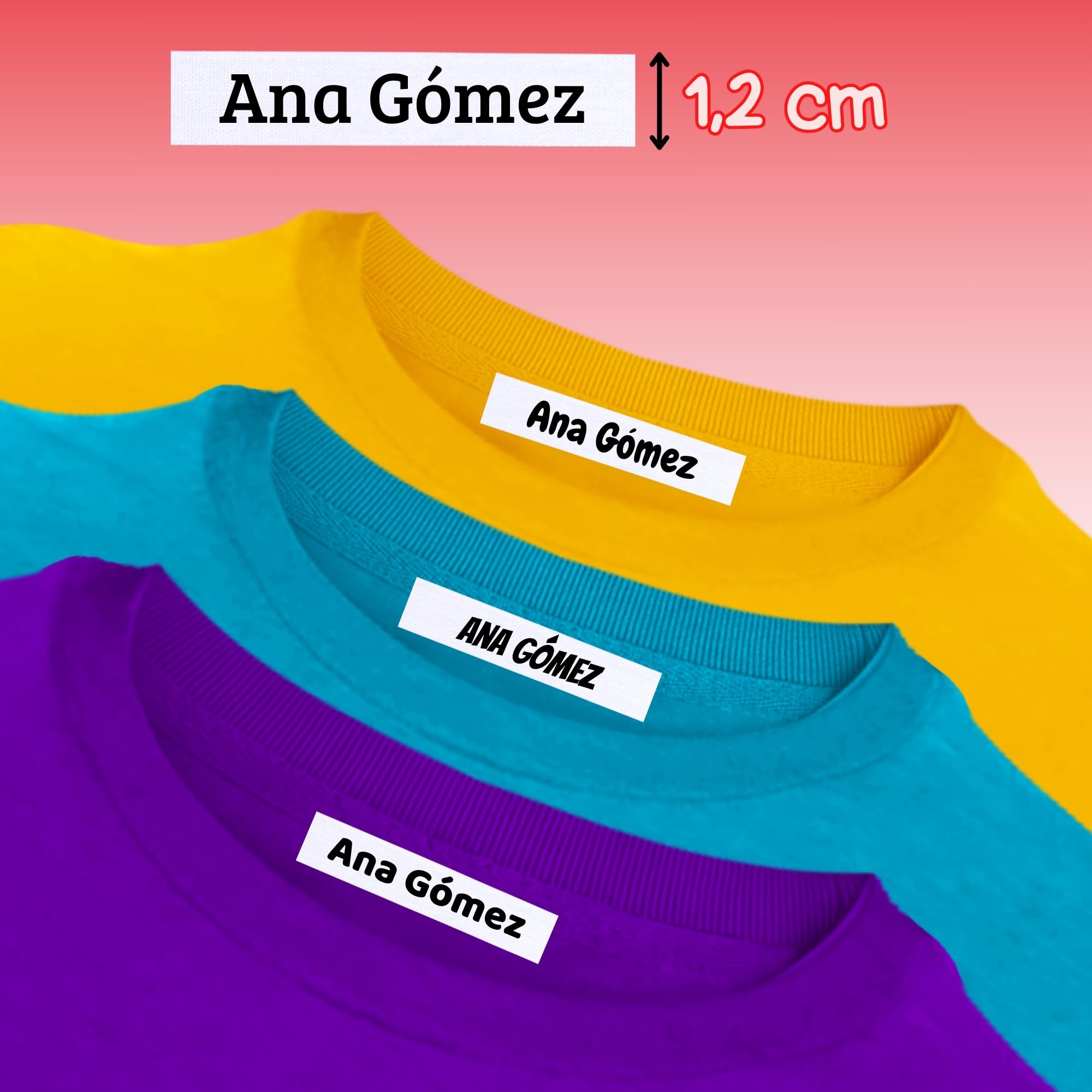100 Etiquetas Personalizadas Para Ropa Con Nombre – Termoadhesivas Para Niños, Vuelta Al Cole Y Guardería