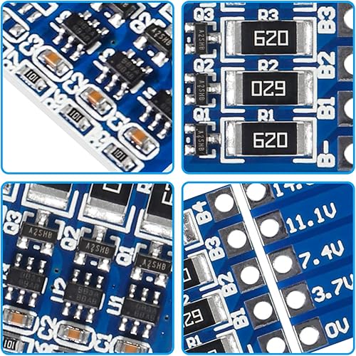 Miniatura 4 de Alinan 6 unids 3S 21 V 4.2 V Li-ion Balancer Junta 18650 Li-ion Balncing Carga Completa Batería Balance Función de Protección Junta