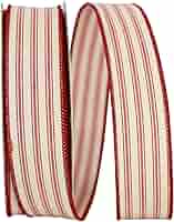 Amazon.com: Reliant Ribbon Ticking Linen Stripe Wired Edge