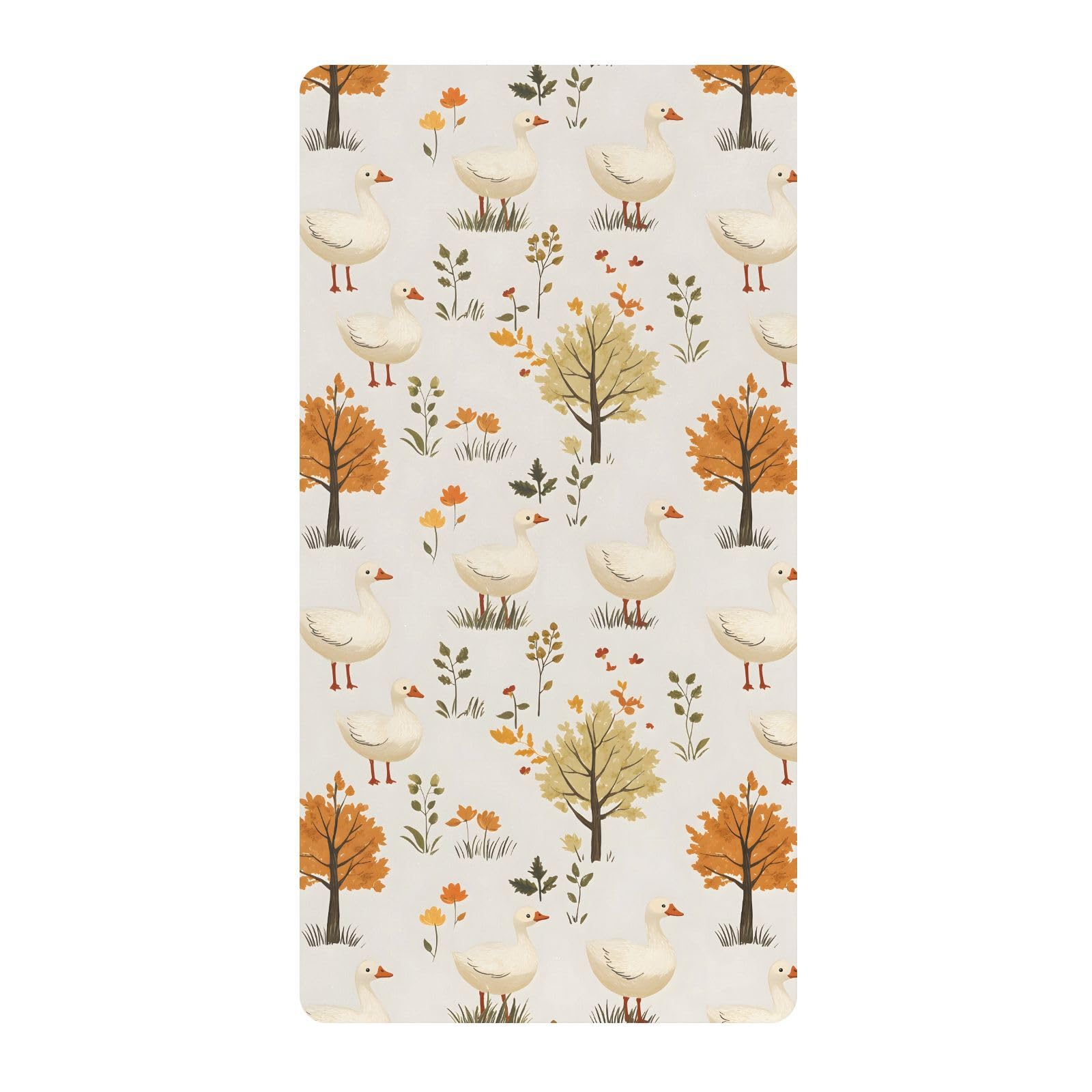 Drap-housse pour berceau de bébé Oies sur l'arbre pour garçons et filles - 71,1 x 132,1 cm