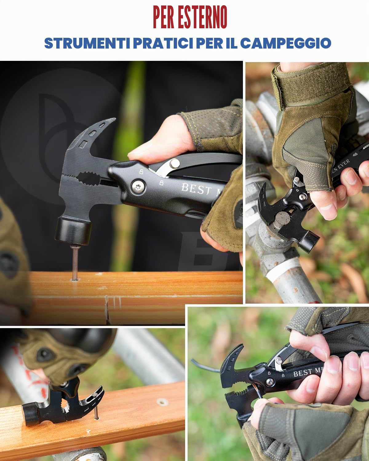 BIBURY Idee Regalo Uomo Compleanno, Pinza Multiuso, Multitool Gadget Utili, Idee Regalo Natale Uomo, Regali Natale, Campeggio Accessori, Regali Anniversario per Lui, Regalo Festa del Papà