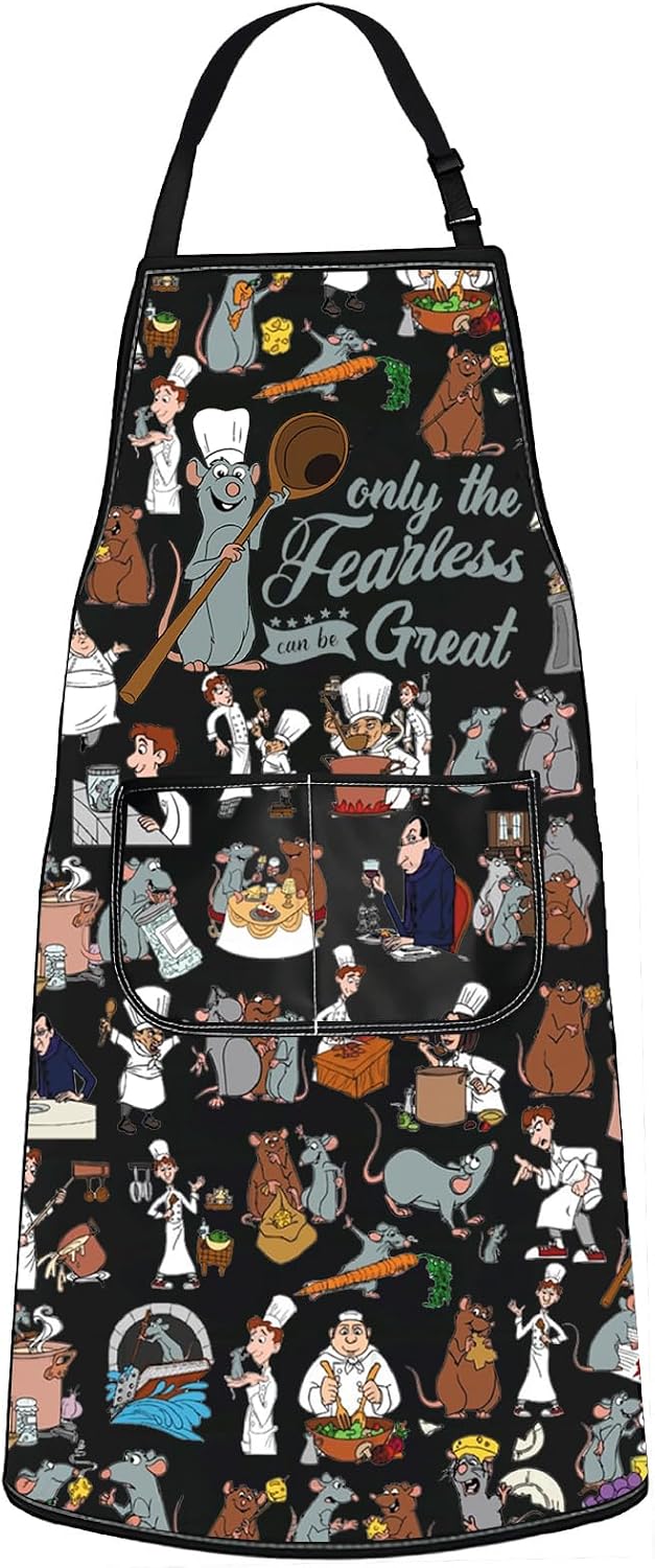 WZMPA Mouse Little Chef Apron Little Chef Fans Gift Only The Fearless Can Be Great Cooking Apron Little Chef Merchandise