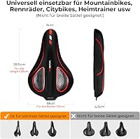YOUNGDO Ergonomikus Kerékpár Nyereghuzat Gél Párnázással - Kék, Vízálló, Memory Foam, Unisex, Kényelmes Bicikli Ülésvédő 4