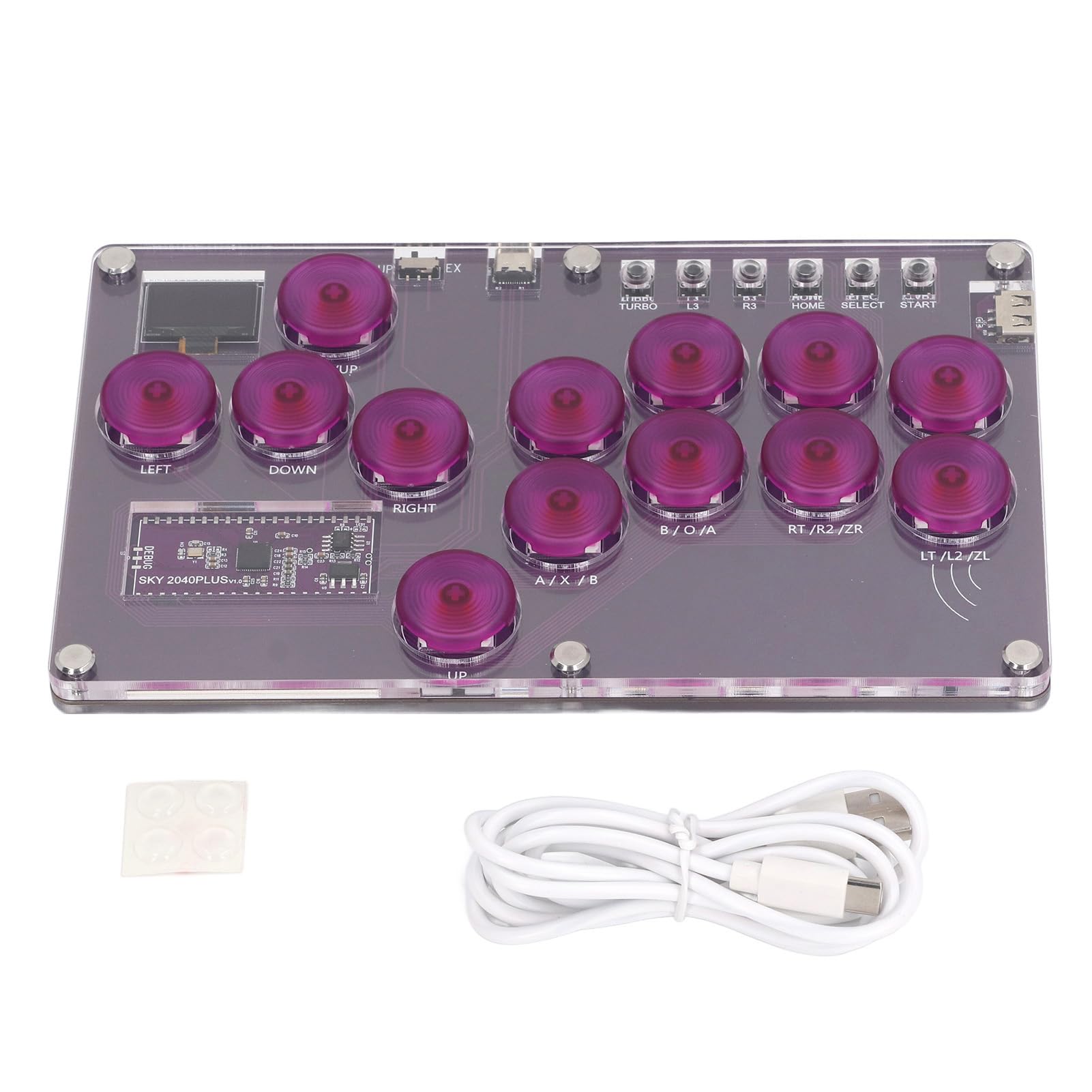 Controlador Mecánico de Latencia Ultra Baja Fight Stick de 13 Teclas para Steam Deck 8,3x5x0,5 Pulgadas