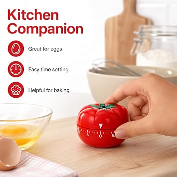 2 PCS Pomodoro Timer, Portable Fruit Timer