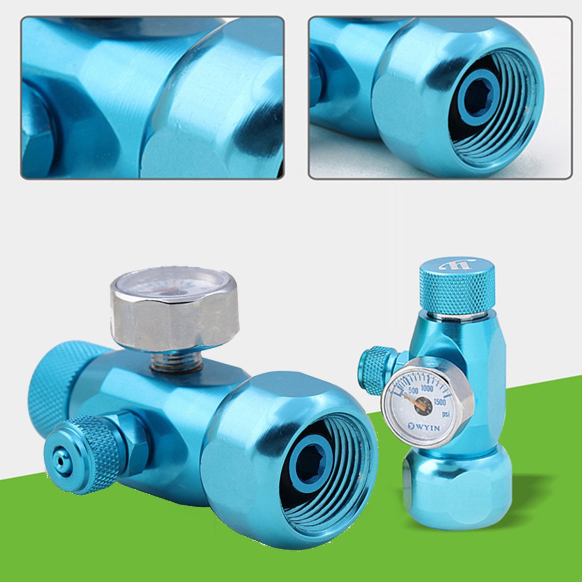Manómetro regulador de presión de CO2 para Acuario, Color Azul
