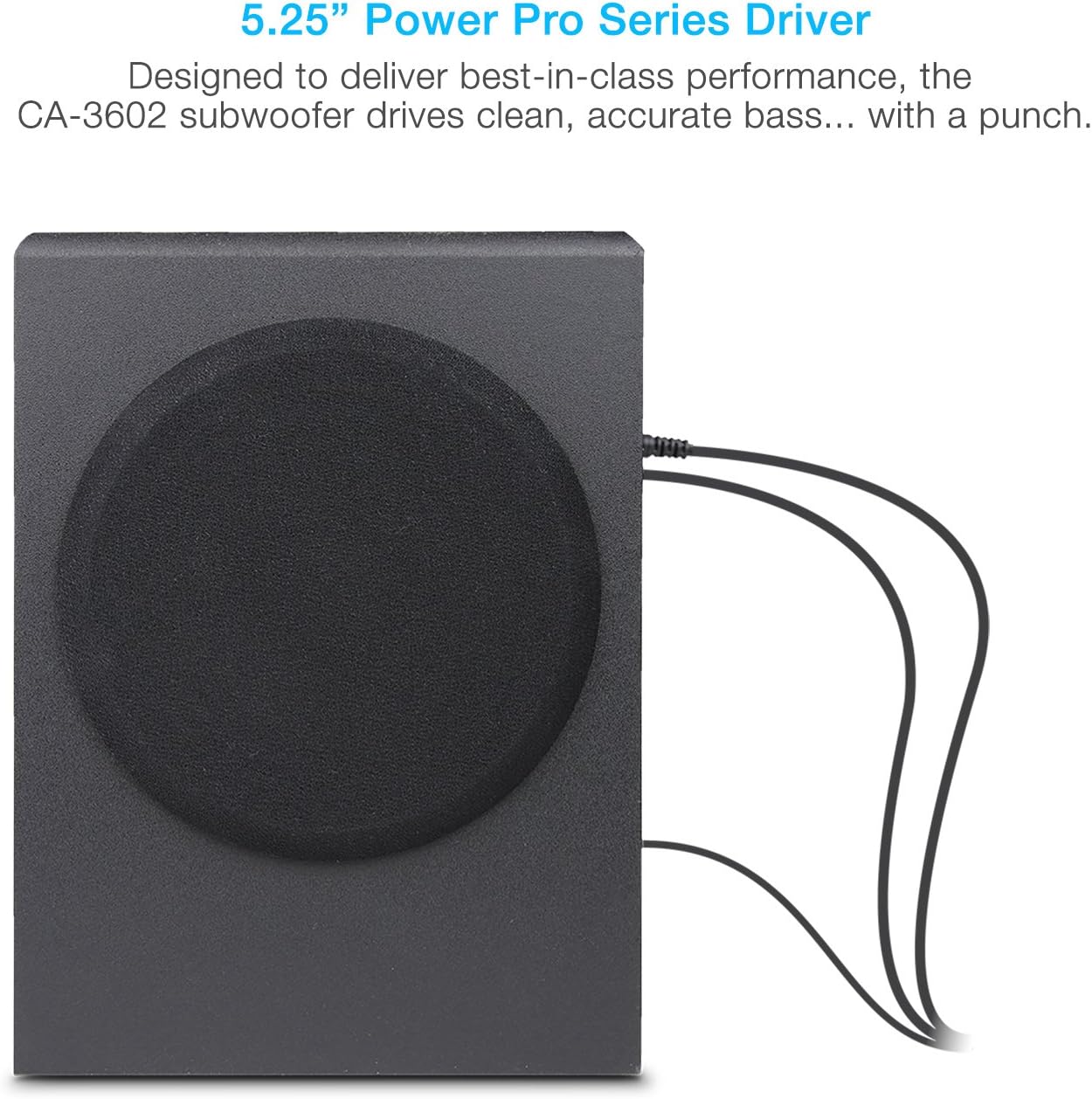 Cyber Acoustics CA-3602FFP 2.1 Speaker Sound System with Subwoofer and Control Pod - Great for Music, Movies, Multimedia Pcs, Macs, Laptops and Gaming Systems
