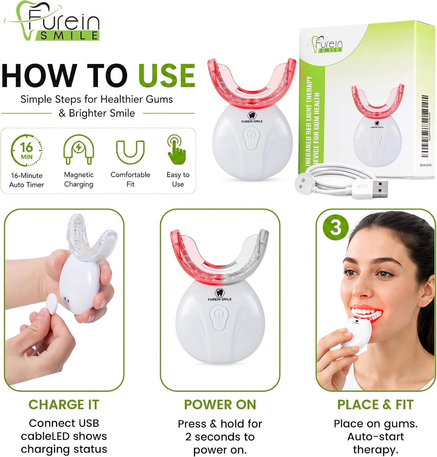 Portable Red & Near Infrared Light Therapy Device for Gum & Oral Comfort image 5