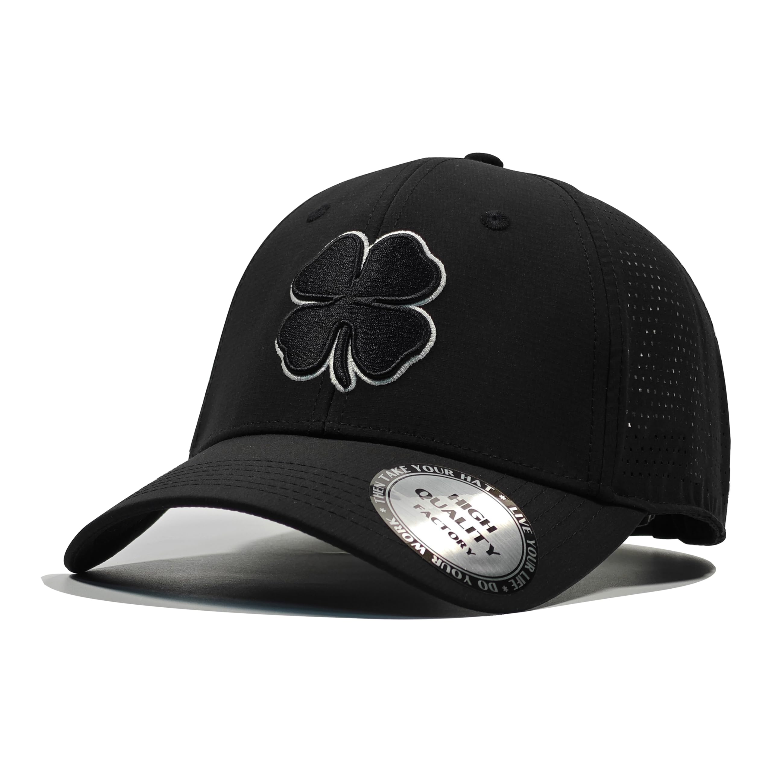 VenchtrendClover Hats for Men Women, Live Lucky Hat for Men Women, Black and White, Embroidered, Ideal Gifts