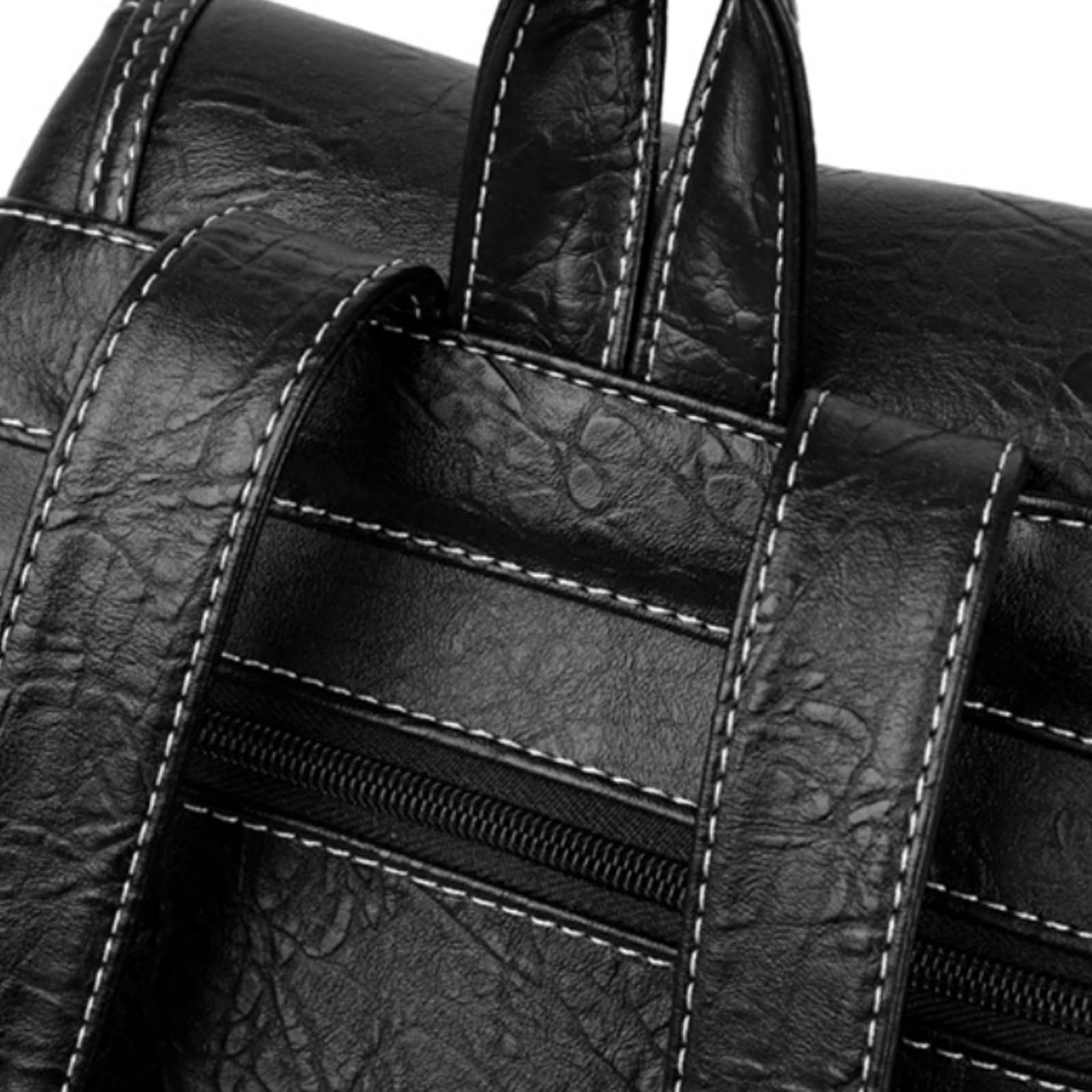 Petit sac à dos pour femme - Anti-vol - Sac à dos de ville - Élégant - Étanche - Sac à main 2 en 1 moderne pour les trajets - École - Travail - Voyage - Loisirs - Noir, Noir