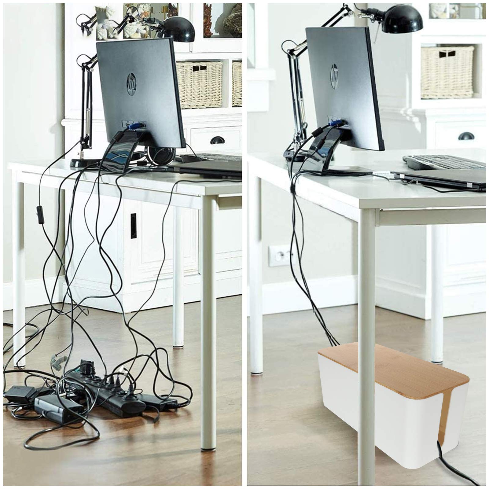 Wire Storage Box, Cable Management Boxes, Cable Tidy Box Plastic, Wires