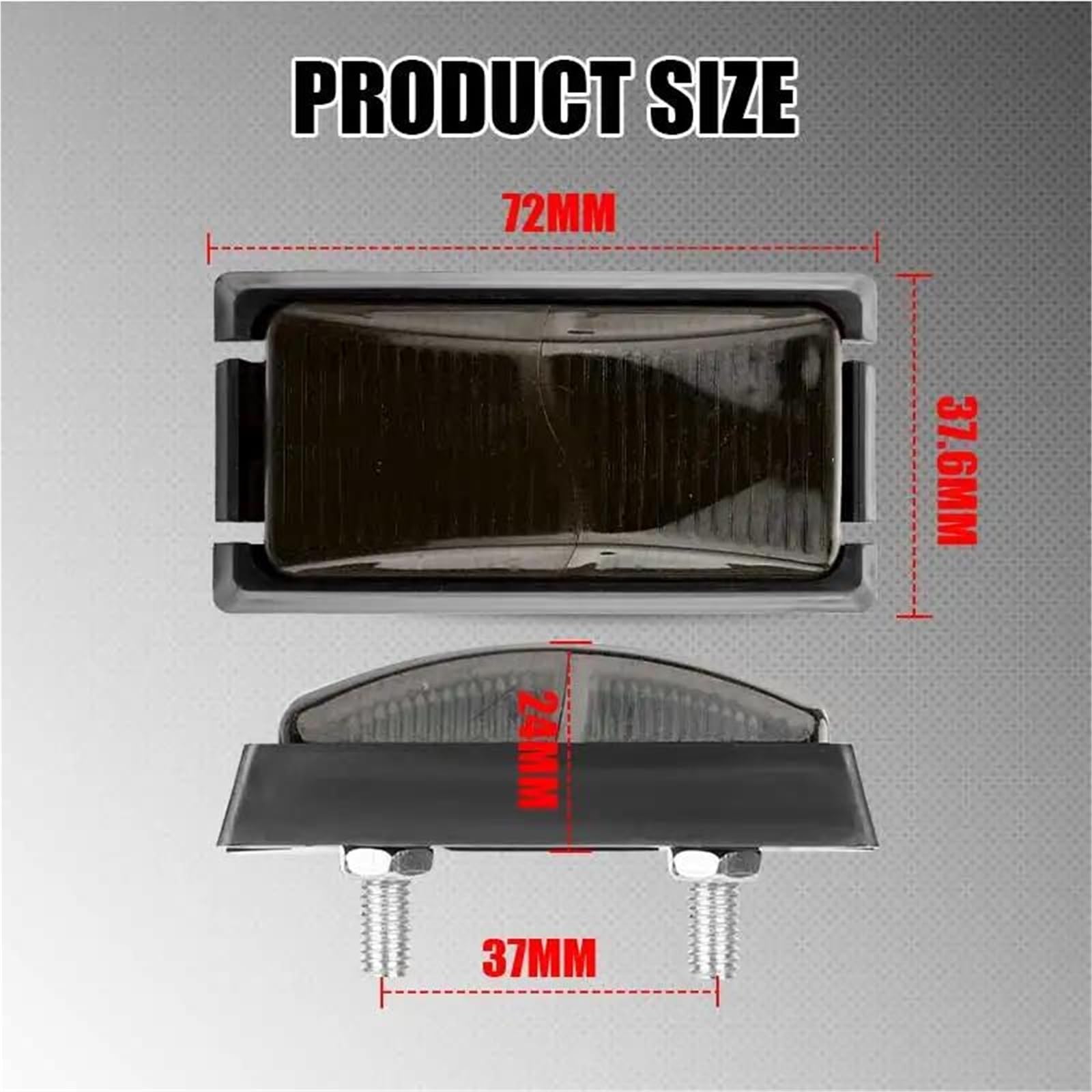 Freccia Auto 2/4 Pezzi 8 LED Luce Di Ingombro Laterale Luce Di Avvertimento Per Rimorchio Camion Roulotte 12V-24V Indicatore Laterale(10pcs Red)