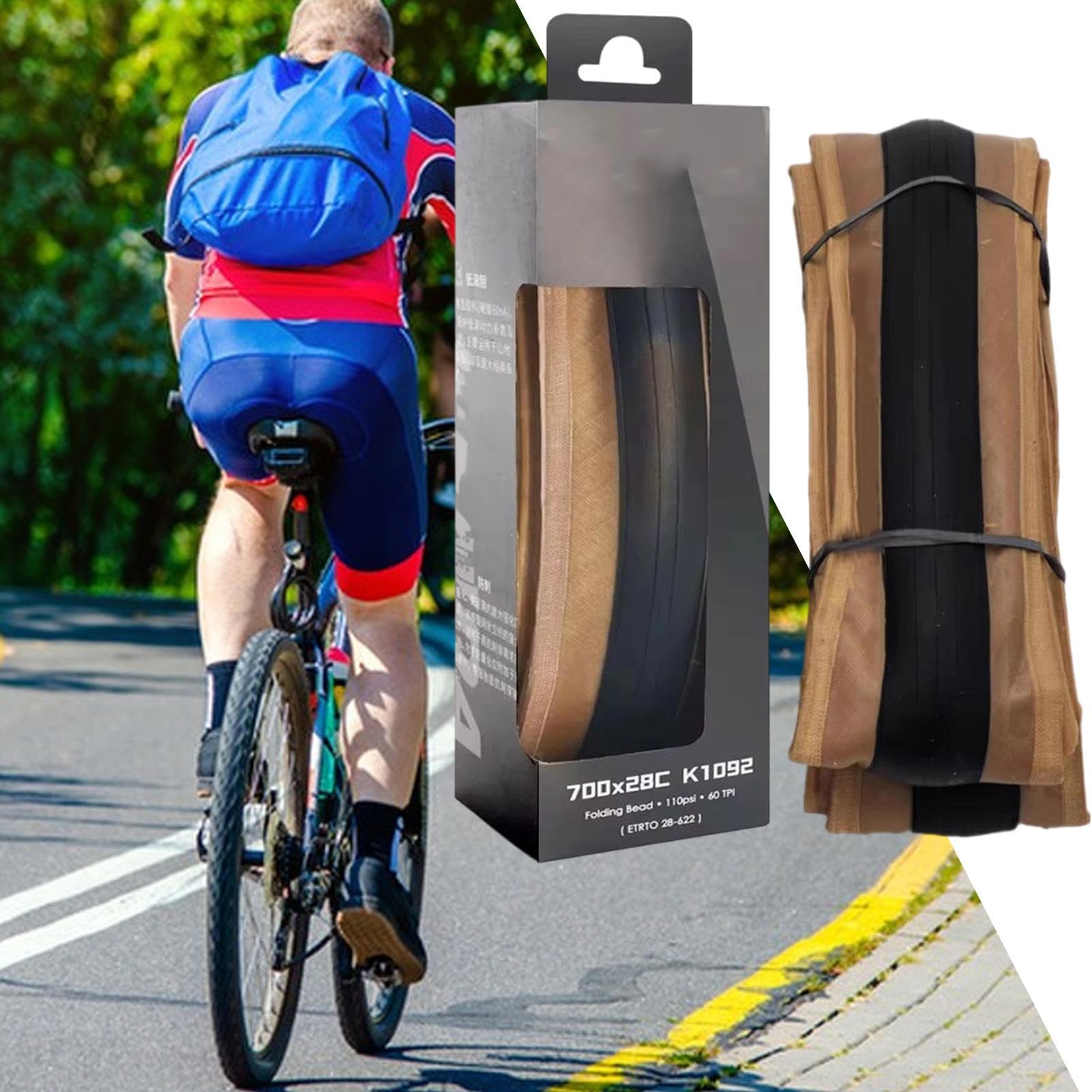 Pneumatici Da Bicicletta All Terreno | Pneumatici Da Bici Strada 700 X 28c - Protezione Antiurto Pneumatico Pieghevole per Sport Ciclismo in Città con Pignone Fisso per Adolescenti Uomini E Donne