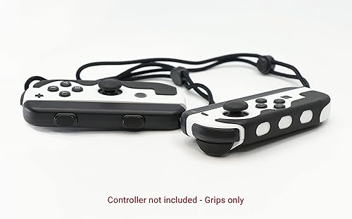 Miniatura 4 de Setex Empuñaduras antideslizantes solo empuñaduras compatible con el controlador Switch Nintendo Joy-Con empuñaduras microestructuradas negro máximo