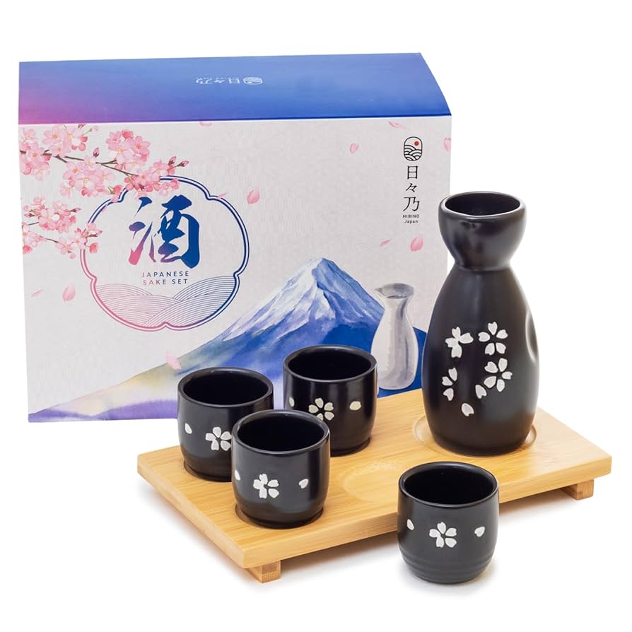Amazon.com | HIBINO Japanese Sake Set - 1 Tokkuri Bottle (5