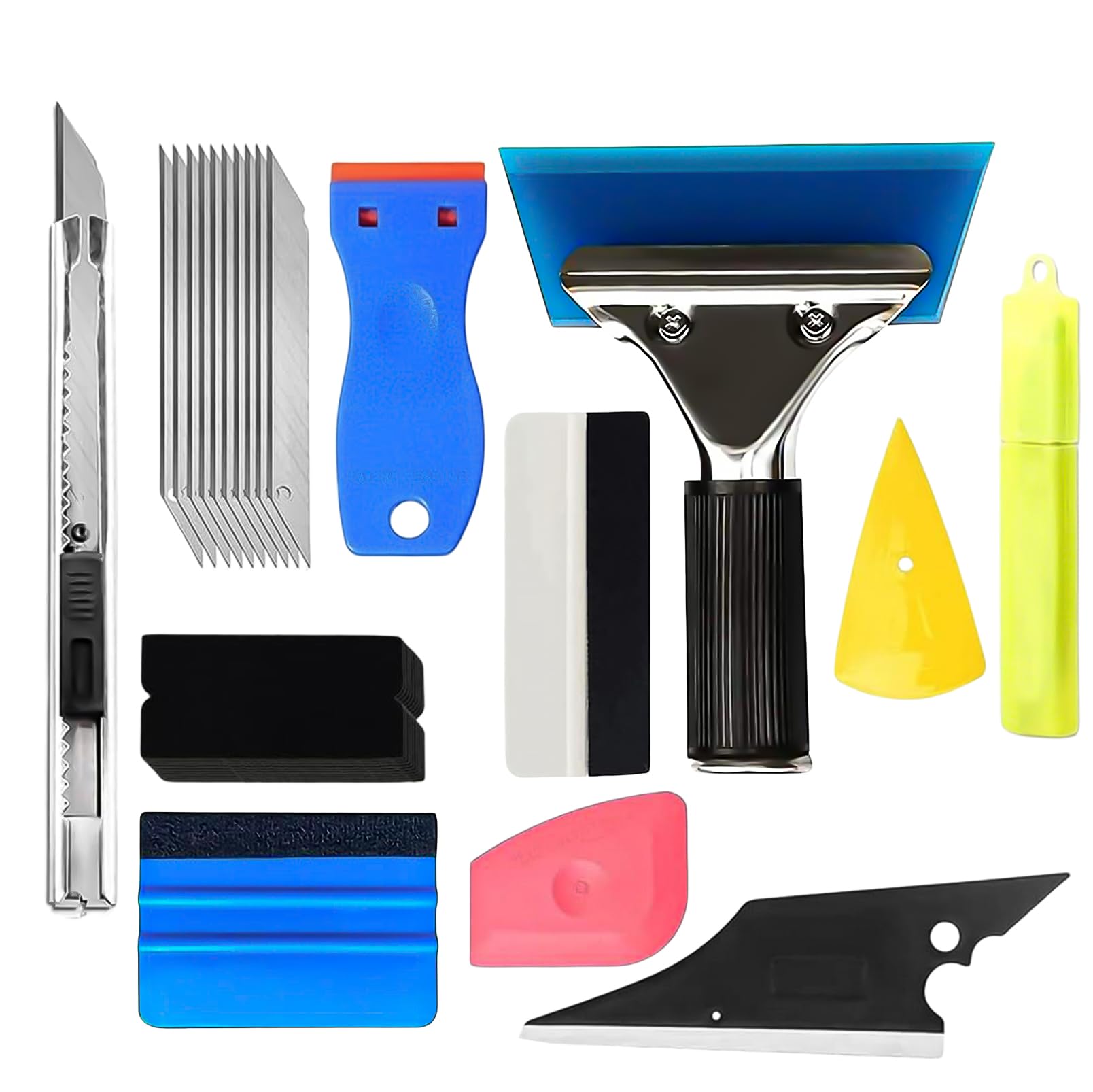 YOYIAG Car Window Tint Kit: 10-Piece Professional Manual Window Film Application Kit with Tools and Accessories for Large and Small Cars
