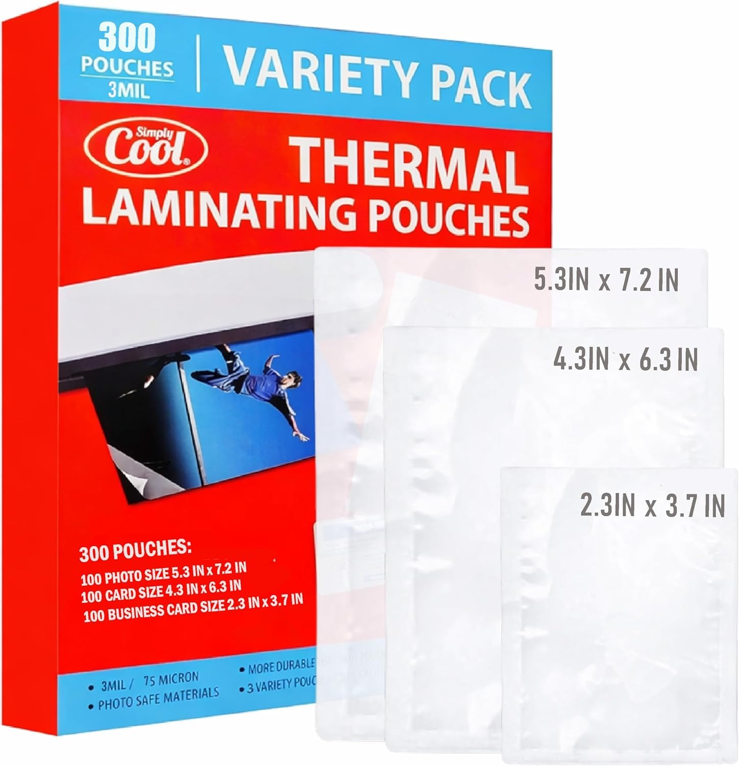 Laminating Pouches - 125 Pack 3 Mil Thermal Sheets -11