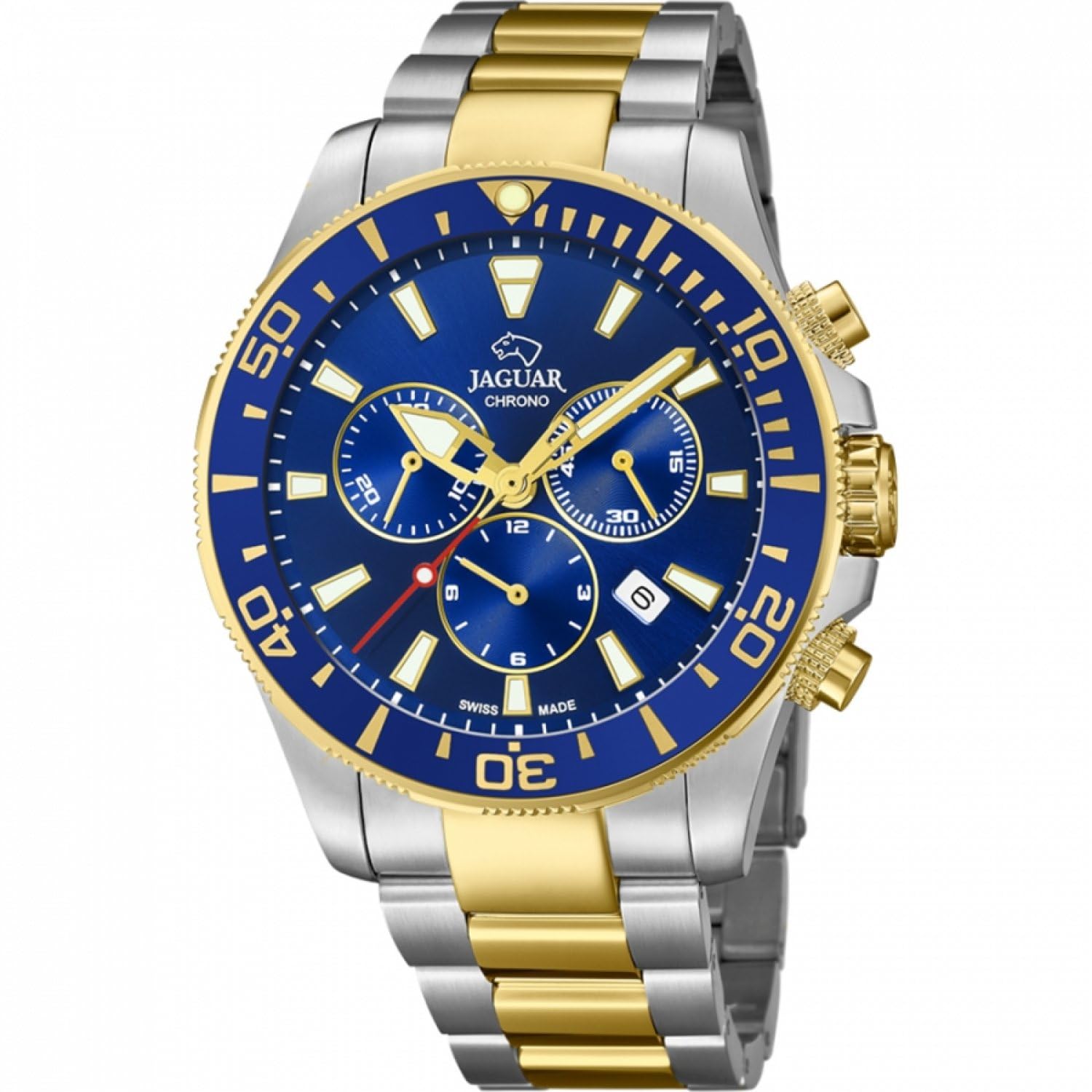 JAGUAR Executive Men's Watch J862/1-2 / Swiss Chronograph with Steel Bracelet, One Size fits All, Bracelet