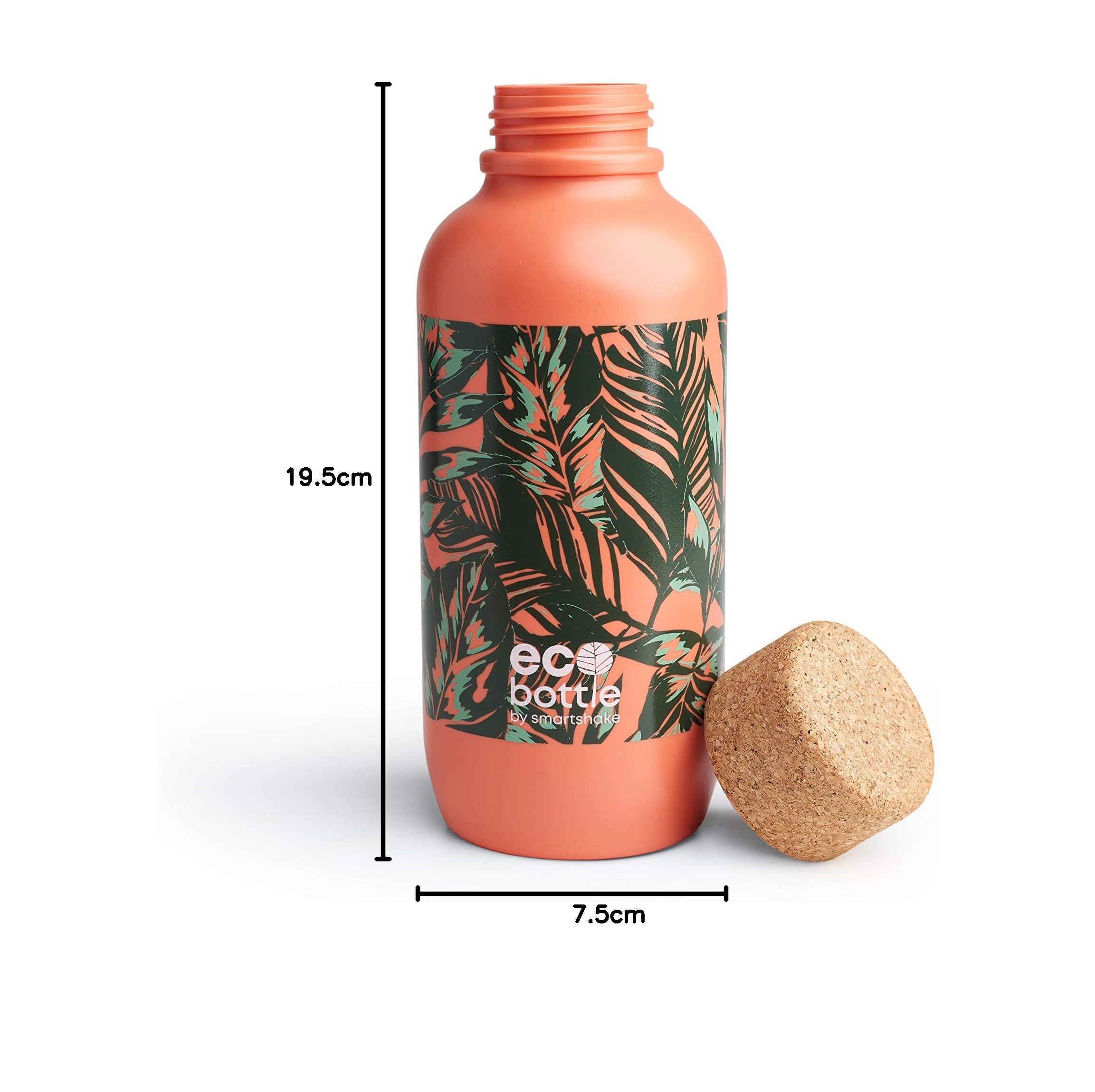 Smartshake Trinkflasche Smartshake EcoBottle 650 Coral Leaves, 0.07497 kg