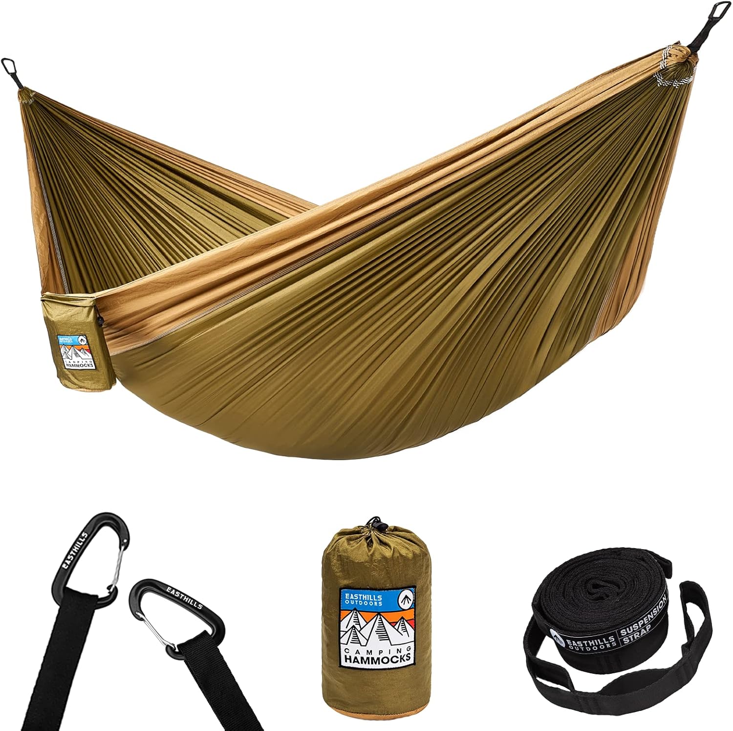 Easthills Outdoors 118" x 79" Double Camping Hammock-Large & Lightweight & 2 Person & Portable Hammock with Ripstop Material -Camping Accessories for Outdoor/Camping/Travel-Weight Capacity 660lbs : Sports & Outdoors