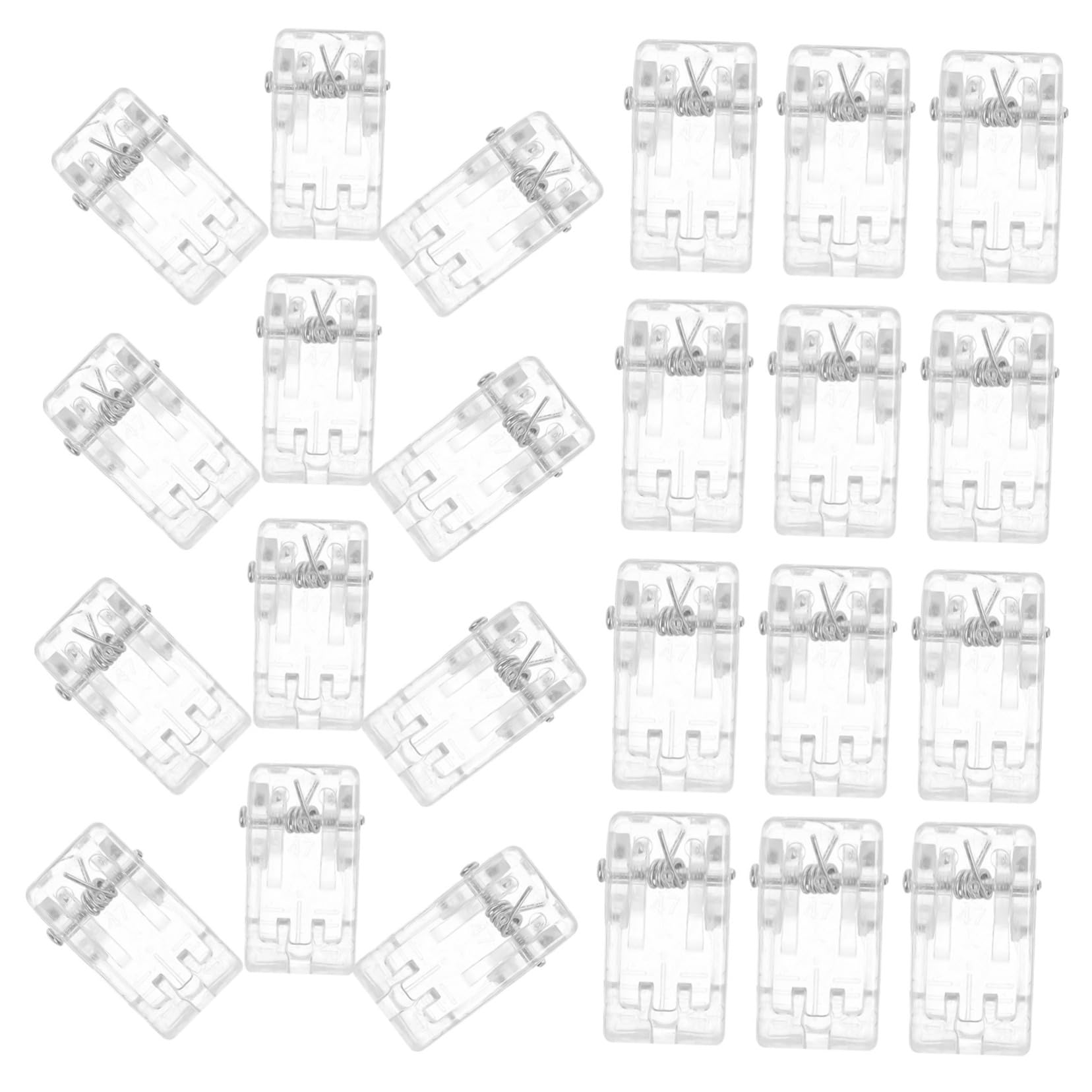 STOBOK 5 Sätze Transparenter Ausweishalter Größe Büroklammern Clip Mini-klemmen Hängend Vielzweckklammern Dekoklammern Kleine Federklammern Ordnerklammern Sortiert Acryl 60 Stück * 5