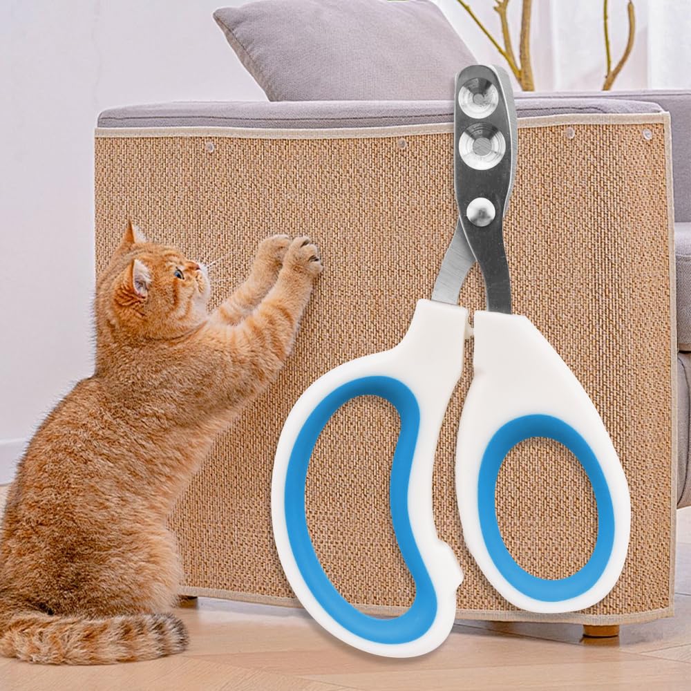 1 Pcs Specialized Cat Nail Clippers with Round Holes Stainless Steel Pet Blind Clippers for Cat Nails