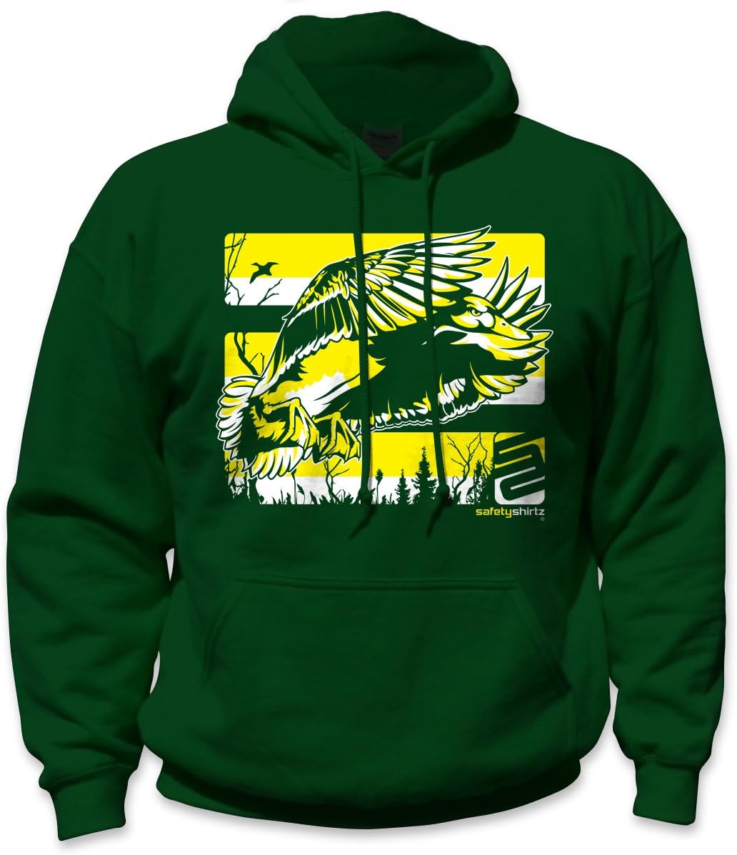 SafetyShirtz Duck Safety Hoody Forest Green w/Yellow XL