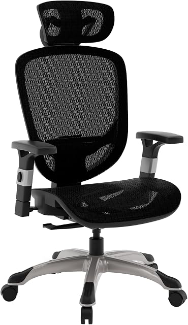 Union & Scale Flexfit Hyken Mesh Task Chair with Adjustable Arms - Black