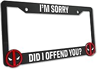 Vista 5 de ¿Te ofendí? para marco de matrícula elevado 3D de Deadpool (coche, camión y SUV)