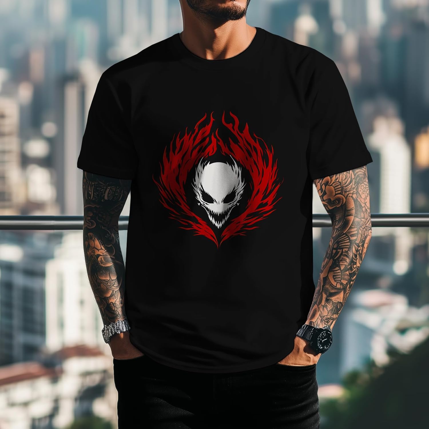 Graphic T-Shirts for Men Short Sleeve Cotton Casual Erater Shirt Big and Tall Lightweight Summer Tops - Image 2