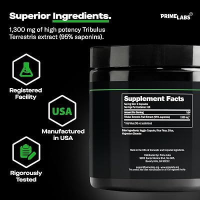 Prime Labs Tribulus Terrestris + Saw Palmetto Capsules