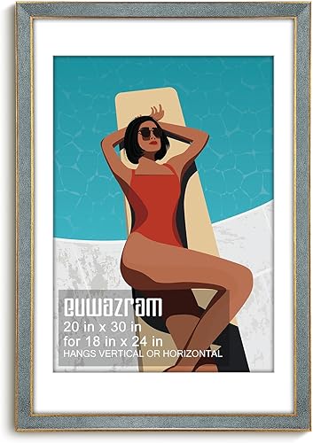 Miniatura 73 de Marco de gamuza de 10 x 13 pulgadas, marco individual, elegante marco verde de 10 x 13 pulgadas con paspartú para fotos de 8.5 x 11 pulgadas, para