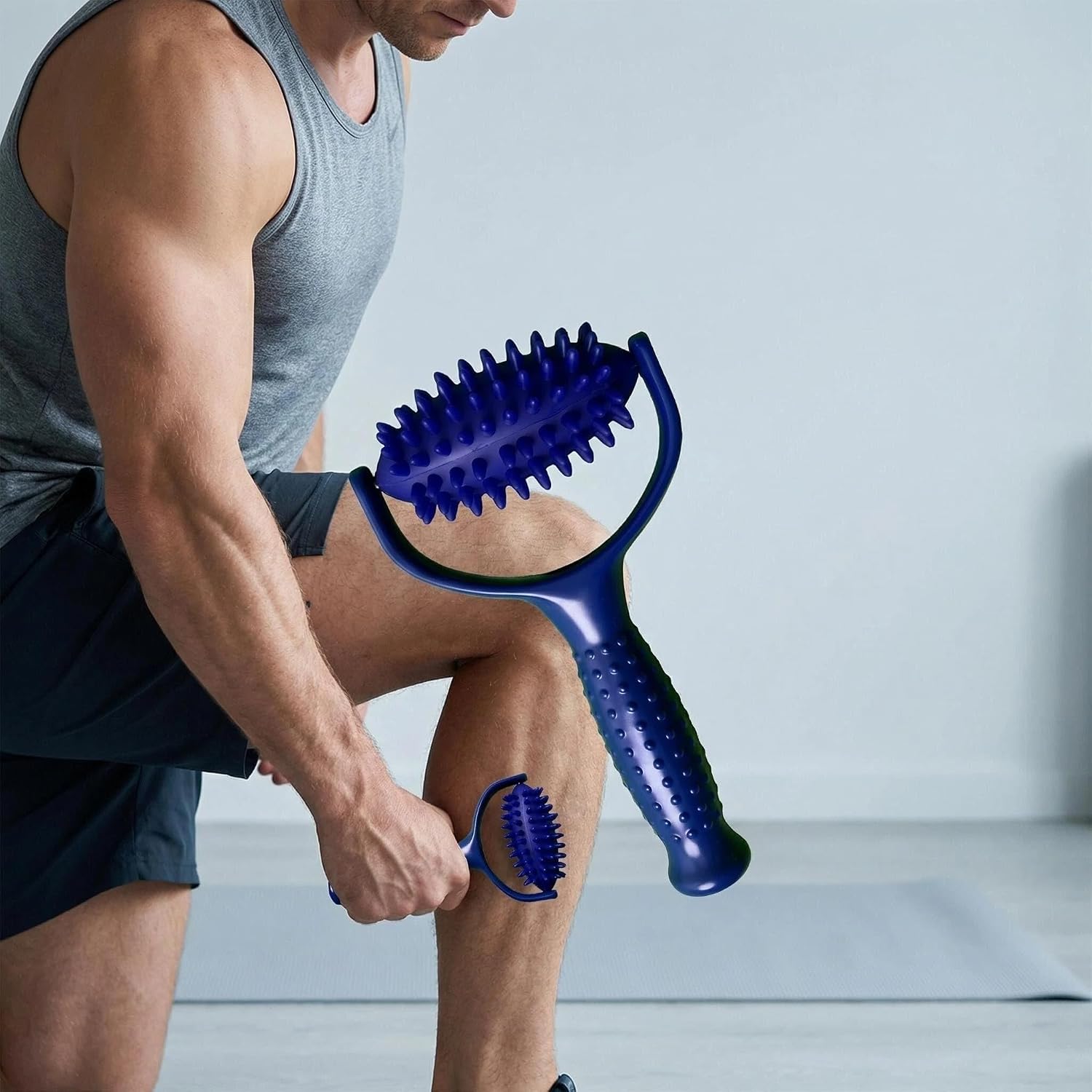 Hard Manual Massage Balls with Handle Roller, Fascia Muscle Roller