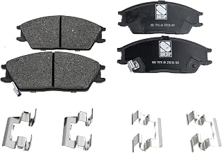 Brake Pad Set Compatible with Hyundai Accent 2003-2005, Excel 1986-1994, Scoupe 1993-1995, Mitsubishi Precis 1988-1994 Front Ceramic, Pro-Line Series