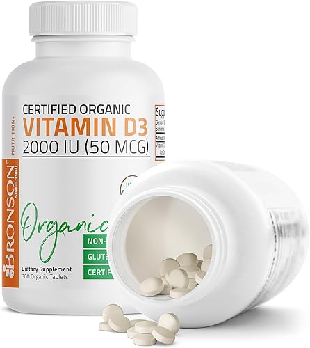 Miniatura 4 de Bronson Vitamina D3 2000 IU suministro de 1 año para apoyo inmunológico función muscular saludable y salud ósea suplemento orgánico de vitamina D
