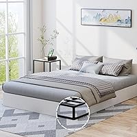 Vista 3 de Somier Queen de 9 pulgadas, solo somier de alto perfil tamaño Queen, base de colchón con marco de metal resistente, fácil montaje, sin ruido