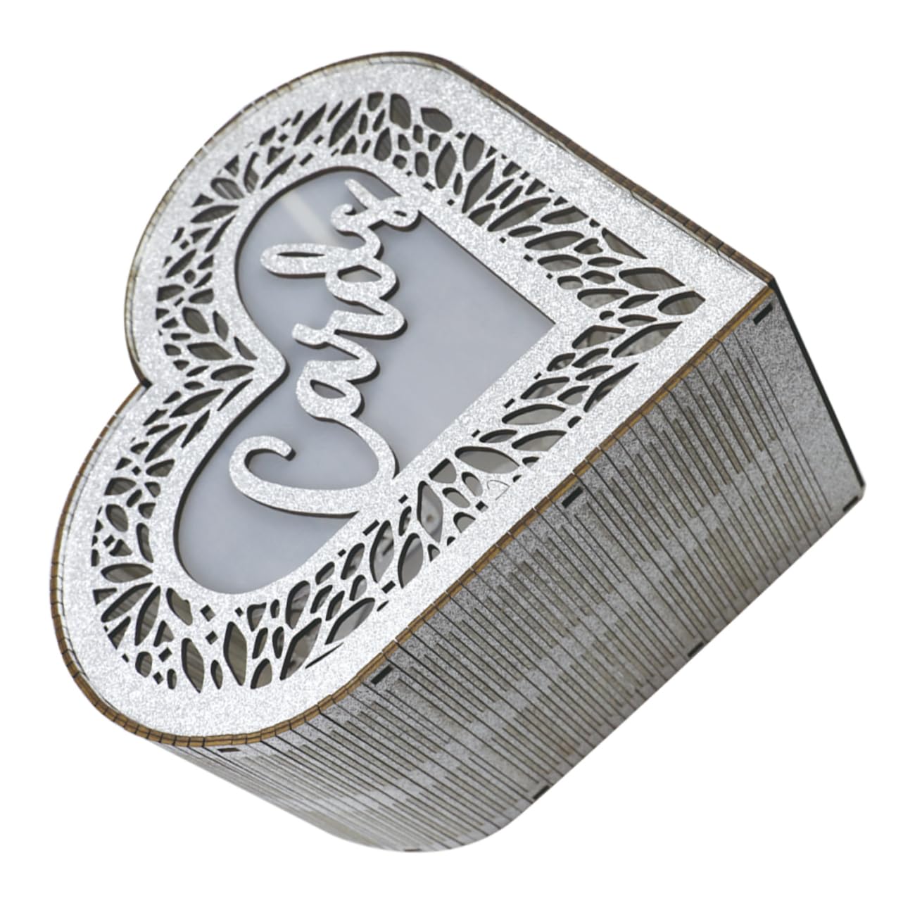 Scatola Decorativa A Forma Di Cuore in Legno Contenitore Per Biglietti Di Nozze E Anniversario Elegante E Personalizzabile