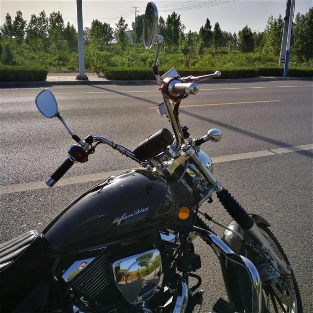 Motorcycle handlebar risers Uniwersalny 22mm Vintage kierownica motocykla wysoki uchwyt do hulajnogi 7/8 Chopper Bobber Cruiser Sportster kierownica(22mm Black)