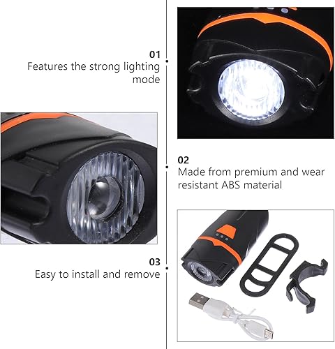 Miniatura 5 de USB Rechargeable Bike Front Light Super Bright Headlamp with Modes for Mountain Cycling and Commuters
