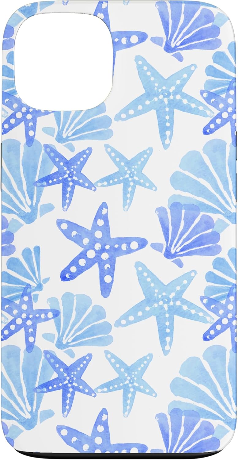 Preppy Sea Shells Blue Coastal Granddaughter Coconut Girl Case for iPhone 12/12 Pro